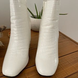 white croc booties